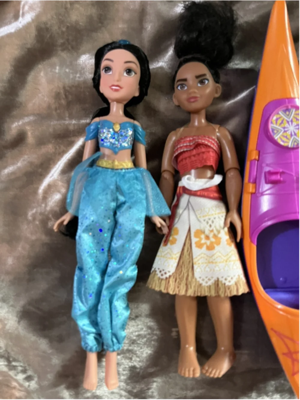 Disney Princess Barbie Dolls Mixed Lot Of 4 Previously Played With &CANOE